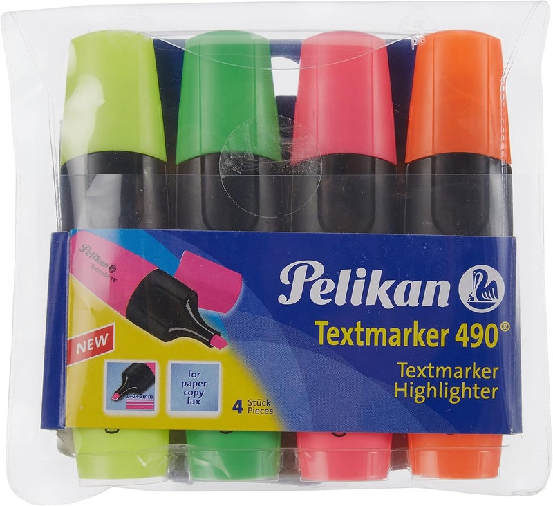 Pelikan Textmarker 490 Highlighter Set - 4 Colors - Image 1